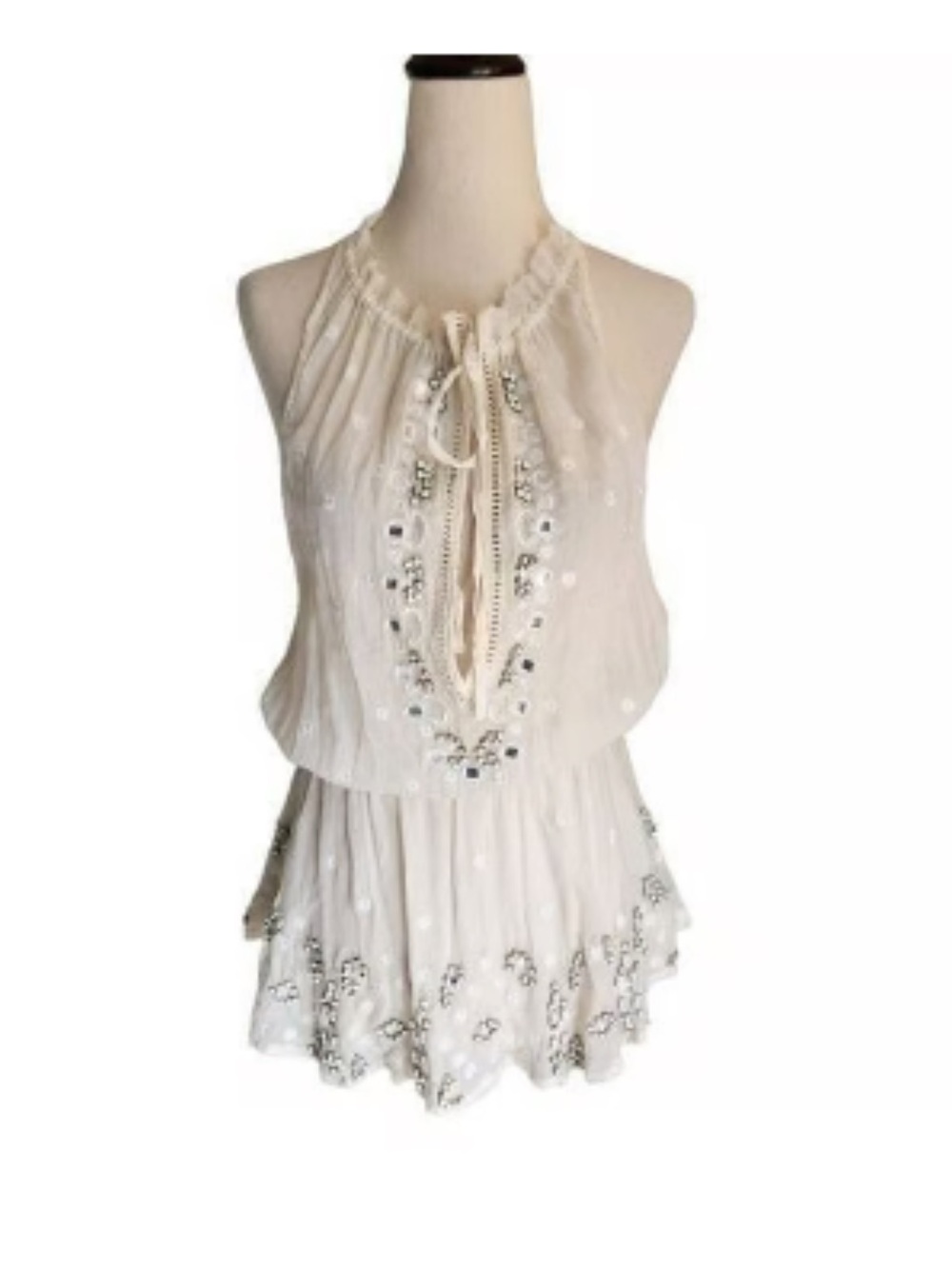 Ecote' Urban Outfitters Beaded Halter Boho beach coverup